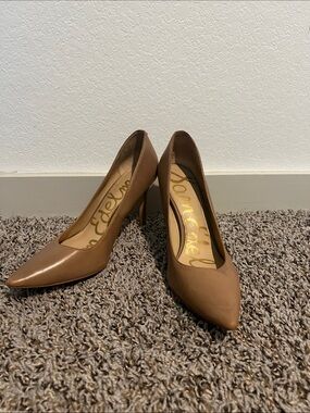 Sam Edelman Tan Pointed-Toe Stiletto Pumps